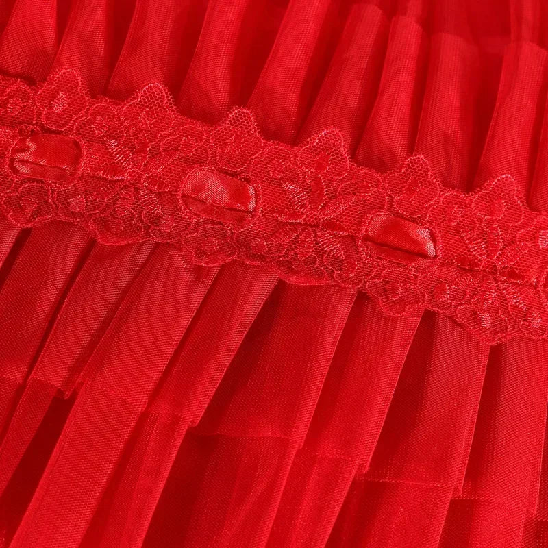 Red Jacquard Satin Bedding Sets Luxury Royal Princess Wedding Heart-shaped Lace Duvet Cover Flat Sheet Bedspread Pillowcases