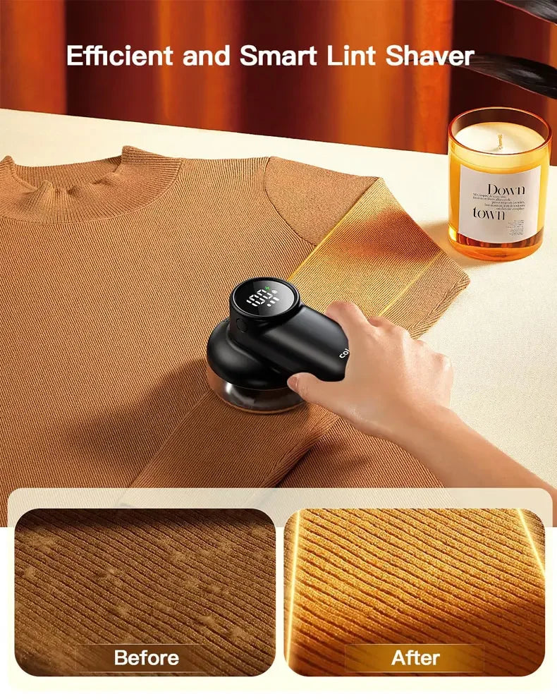 Lint Remover for Clothing Hair Ball Trimmer Digital Display Shaving Device Portable Rechargeable Household Hair Ball Remover