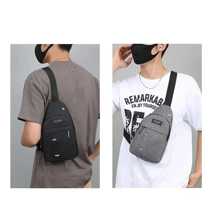 Fashionable and Trendy Lightweight Single Minimalist Shoulder Crossbody Bag for Men with Large Capacity for Leisure and Sports