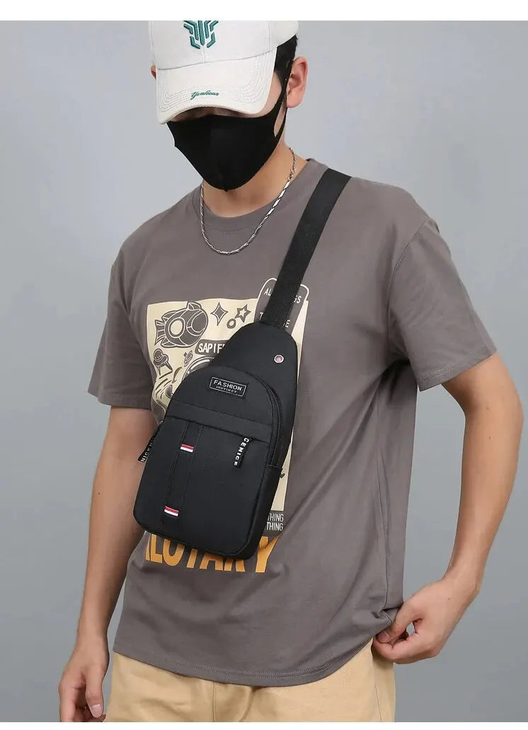 Fashionable and Trendy Lightweight Single Minimalist Shoulder Crossbody Bag for Men with Large Capacity for Leisure and Sports