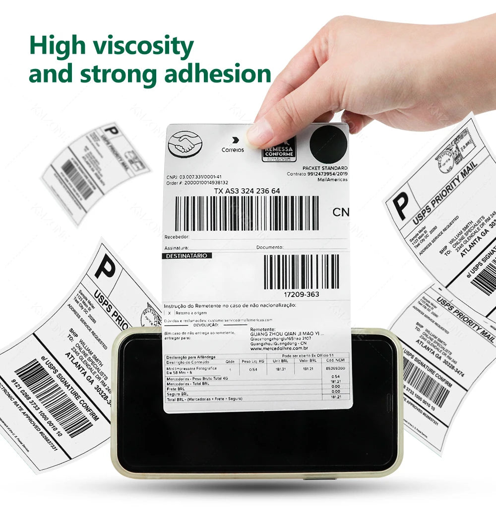 4x6 Thermal Labels for Shipping Label Printer 100pcs 500PCS White Mailing Labels 4x6 Direct Thermal Labels Fanfold BPA Free