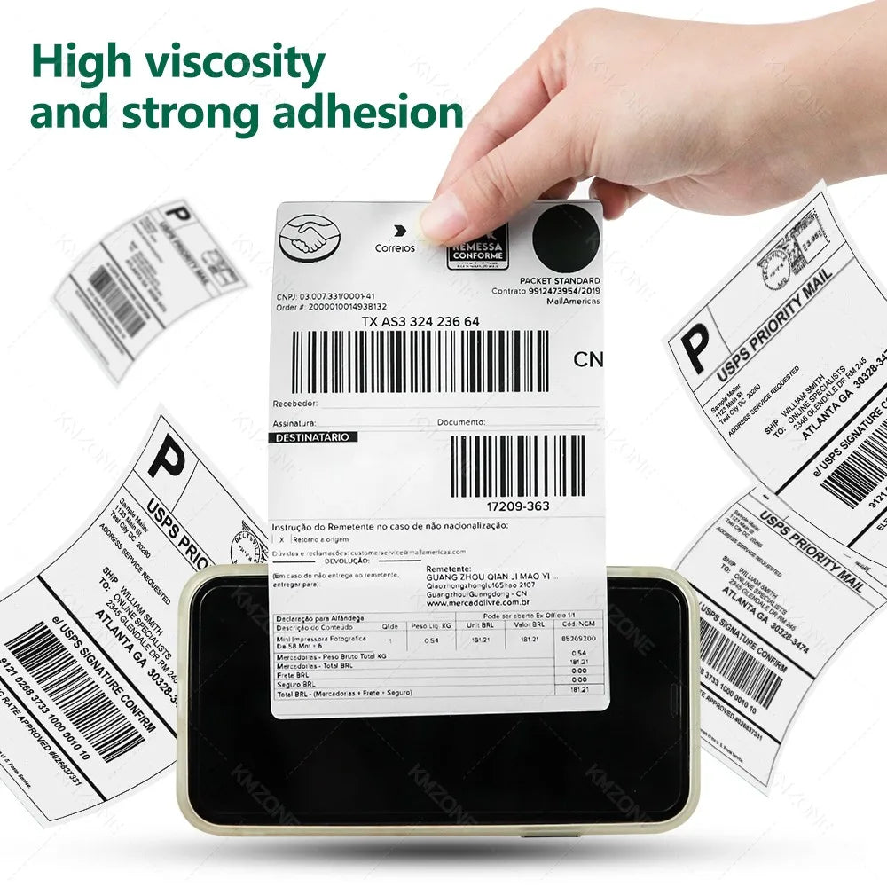 4x6 Thermal Labels for Shipping Label Printer 100pcs 500PCS White Mailing Labels 4x6 Direct Thermal Labels Fanfold BPA Free