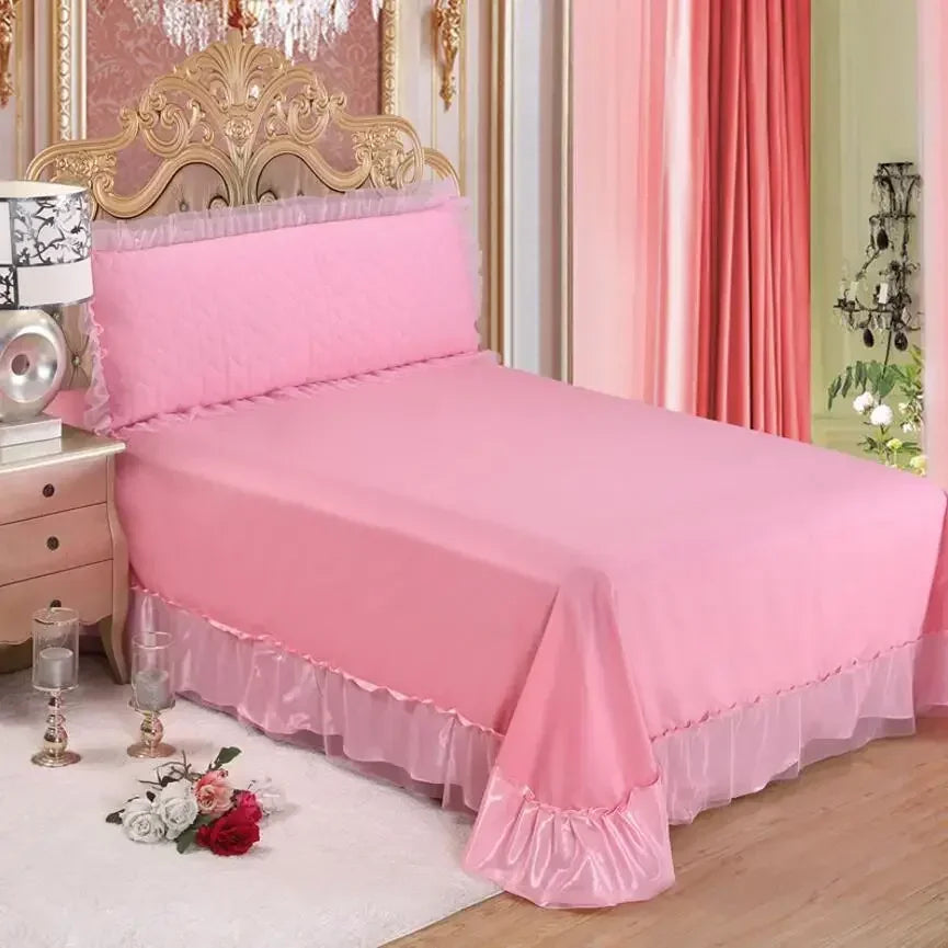 Red Jacquard Satin Bedding Sets Luxury Royal Princess Wedding Heart-shaped Lace Duvet Cover Flat Sheet Bedspread Pillowcases