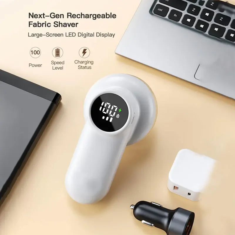 Lint Remover for Clothing Hair Ball Trimmer Digital Display Shaving Device Portable Rechargeable Household Hair Ball Remover