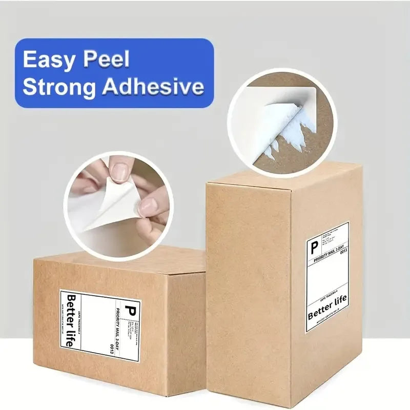 4x6 Inch Direct Thermal Labels 500 Labels Per stacked -Strong Adhesive, Labels Resistant to Water & Grease For shipping label