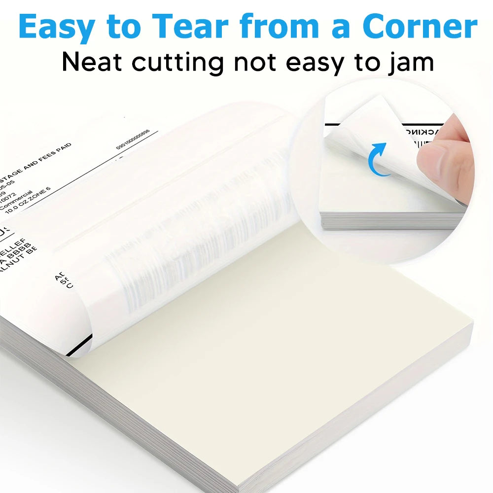 4x6 Inch Direct Thermal Labels 500 Labels Per stacked -Strong Adhesive, Labels Resistant to Water & Grease For shipping label