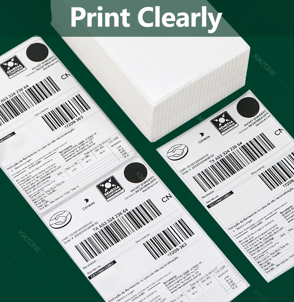 4x6 Thermal Labels for Shipping Label Printer 100pcs 500PCS White Mailing Labels 4x6 Direct Thermal Labels Fanfold BPA Free