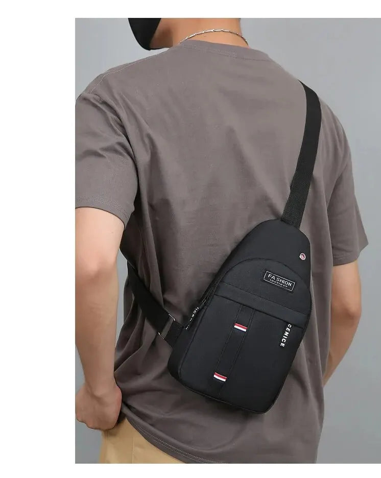 Fashionable and Trendy Lightweight Single Minimalist Shoulder Crossbody Bag for Men with Large Capacity for Leisure and Sports