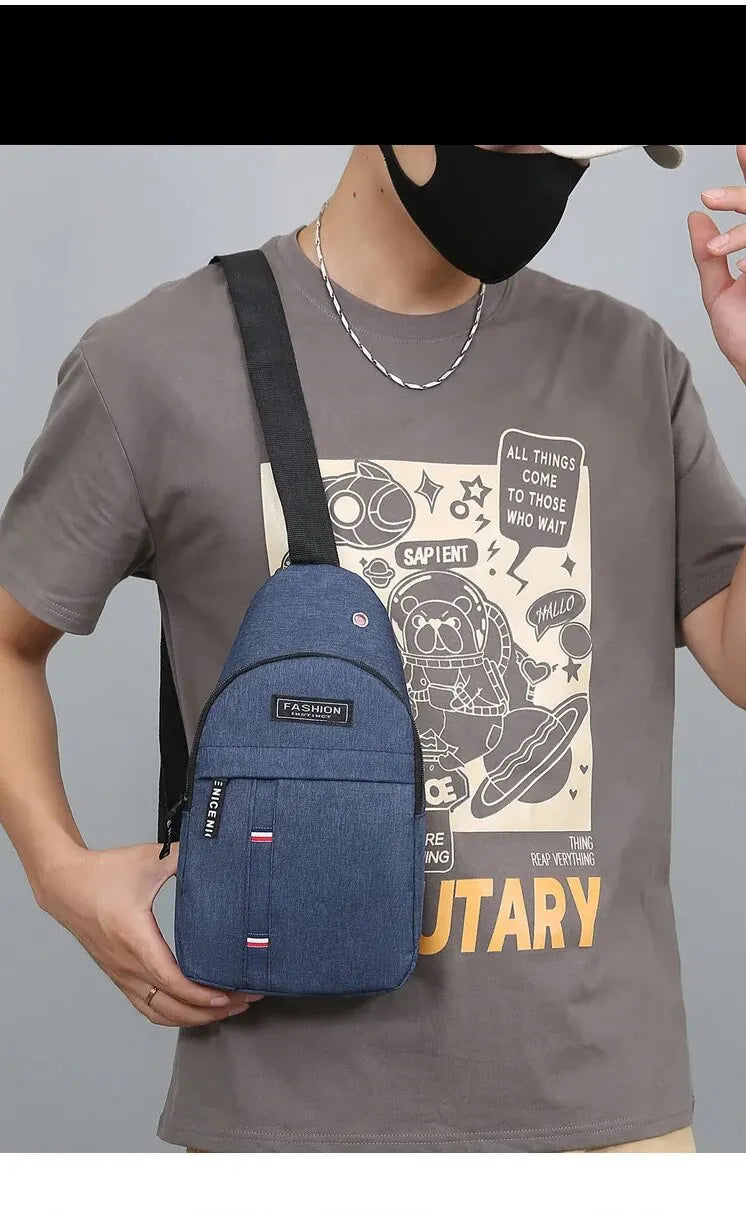 Fashionable and Trendy Lightweight Single Minimalist Shoulder Crossbody Bag for Men with Large Capacity for Leisure and Sports