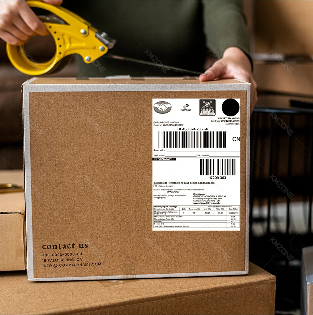 4x6 Thermal Labels for Shipping Label Printer 100pcs 500PCS White Mailing Labels 4x6 Direct Thermal Labels Fanfold BPA Free