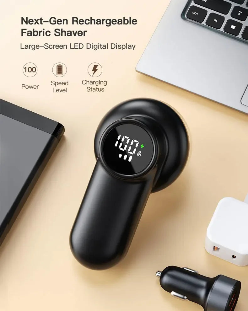 Lint Remover for Clothing Hair Ball Trimmer Digital Display Shaving Device Portable Rechargeable Household Hair Ball Remover