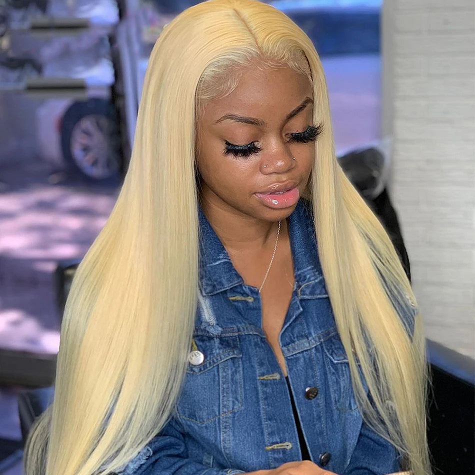 13x6 HD Transparent 613 Blonde Lace Frontal Human Hair Wigs 613 Bob Wig Brazilian Bone Straight 13x4 Lace Front Human Hair Wigs