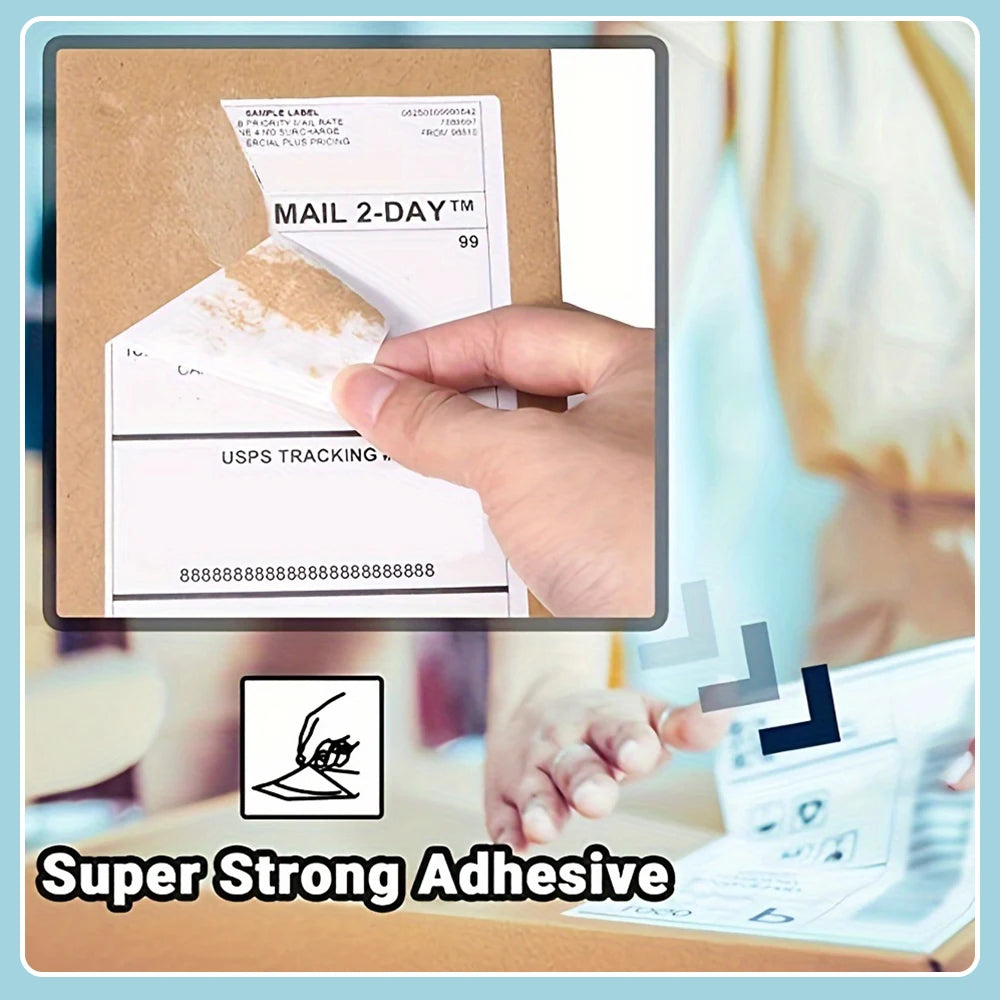 4x6 Inch Direct Thermal Labels 500 Labels Per stacked -Strong Adhesive, Labels Resistant to Water & Grease For shipping label