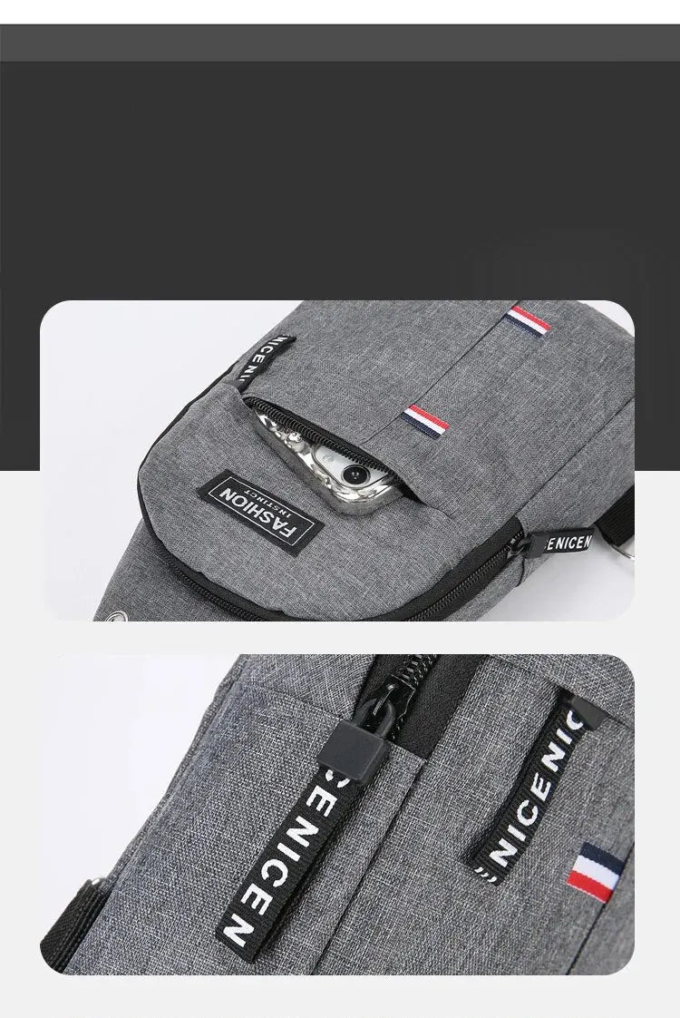 Fashionable and Trendy Lightweight Single Minimalist Shoulder Crossbody Bag for Men with Large Capacity for Leisure and Sports