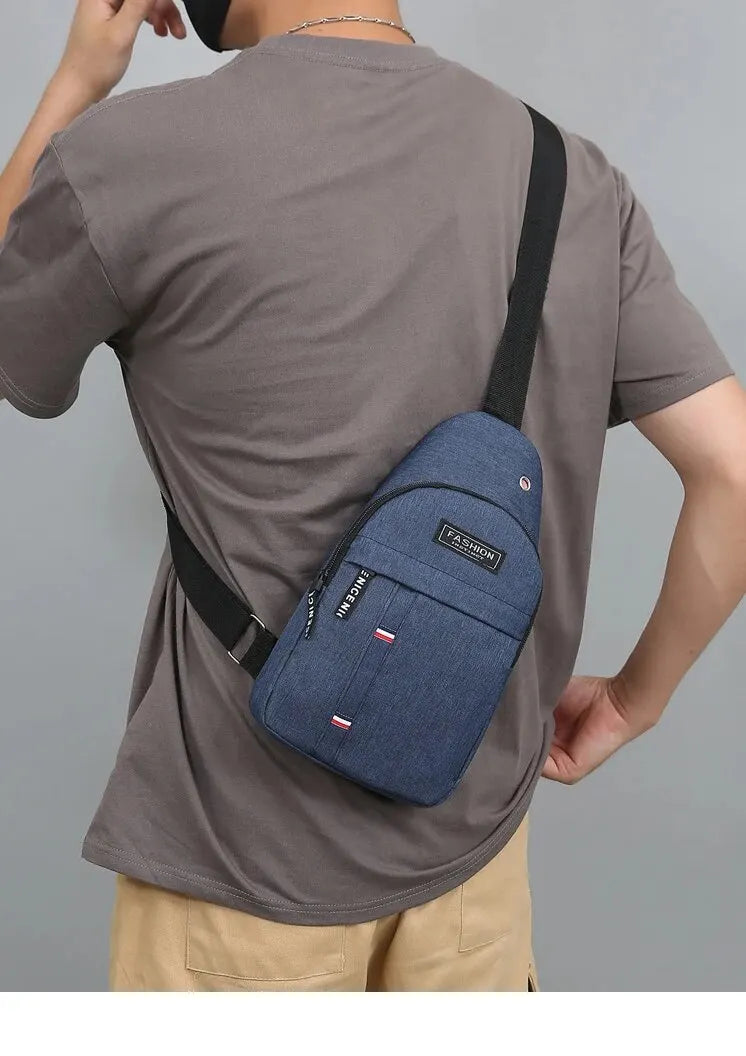 Fashionable and Trendy Lightweight Single Minimalist Shoulder Crossbody Bag for Men with Large Capacity for Leisure and Sports