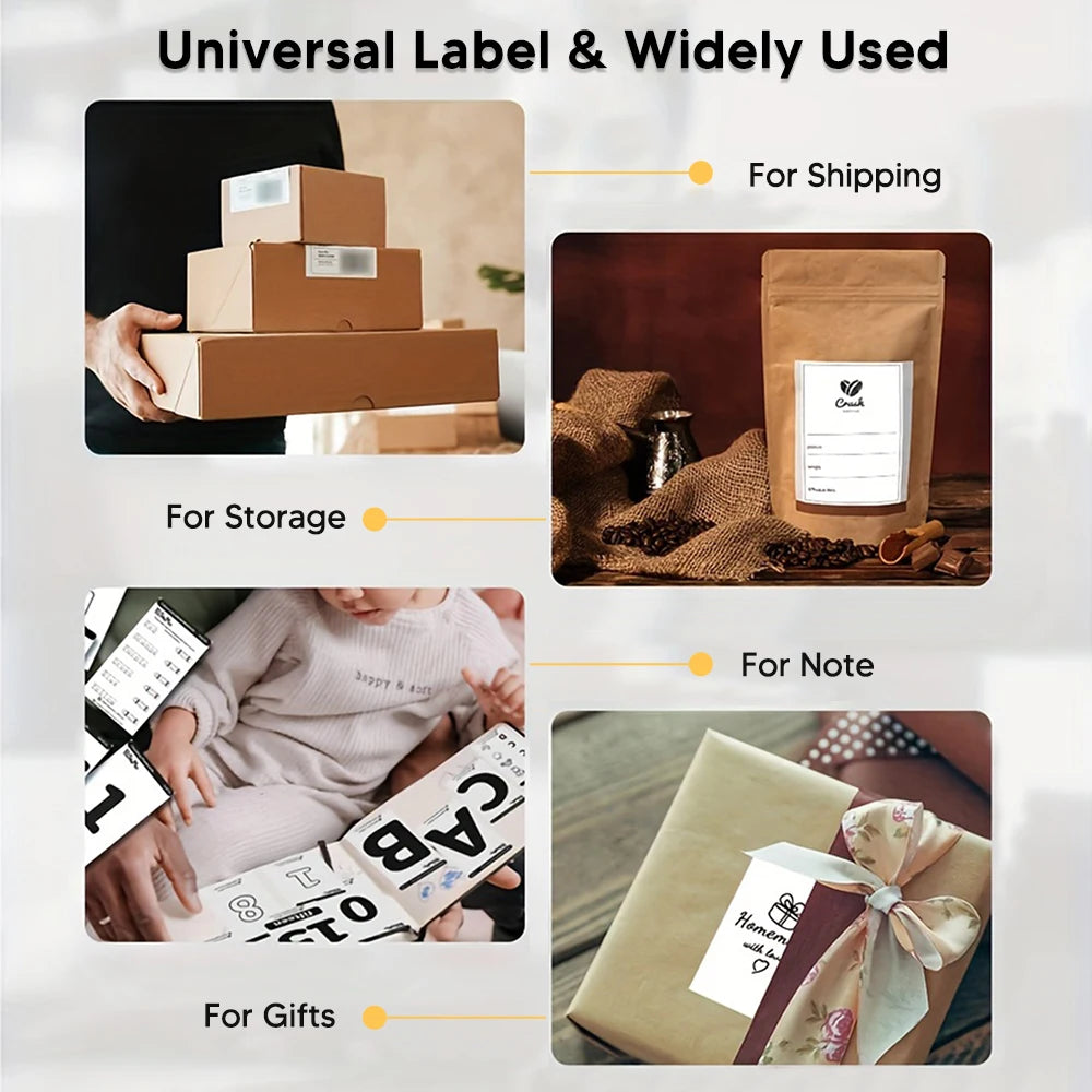 4x6 Inch Direct Thermal Labels 500 Labels Per stacked -Strong Adhesive, Labels Resistant to Water & Grease For shipping label
