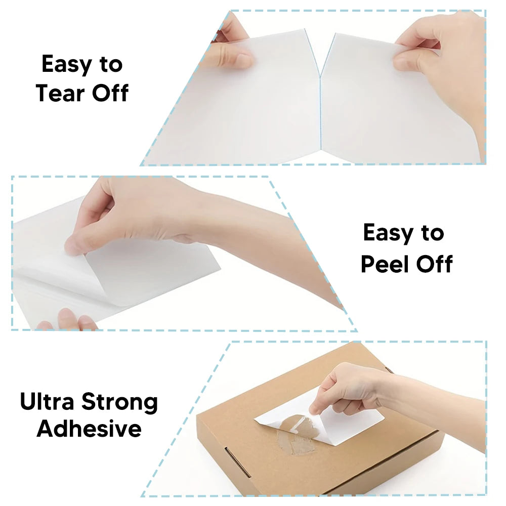 4x6 Inch Direct Thermal Labels 500 Labels Per stacked -Strong Adhesive, Labels Resistant to Water & Grease For shipping label