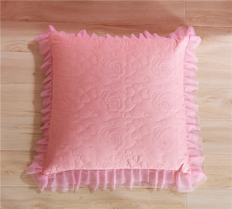 Silk Cotton Jacquard soul mates Luxury Wedding Bedding Set Lace Duvet Cover Bedspread pillowcases Queen King Size 4/6pcs