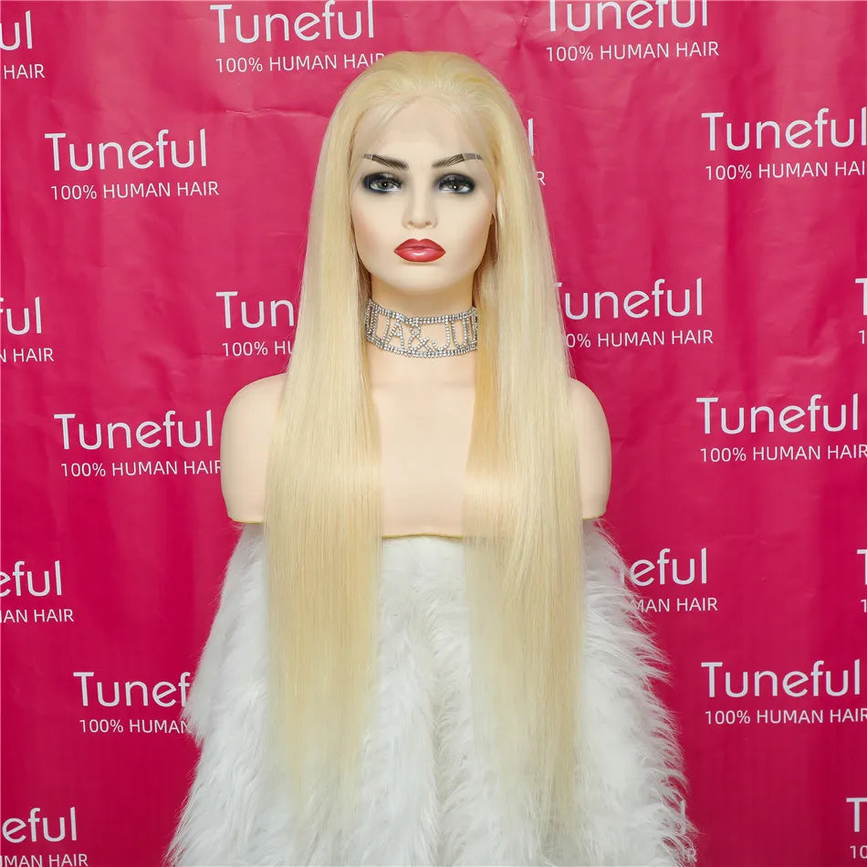 13x6 HD Transparent 613 Blonde Lace Frontal Human Hair Wigs 613 Bob Wig Brazilian Bone Straight 13x4 Lace Front Human Hair Wigs