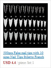500pcs Half Cover False Nails Press on Nails Tips Clear Acrylic Nails 10 Sizes   for Nail Salons and DIY Nail Art A-08