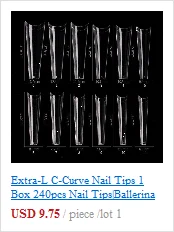 500pcs Half Cover False Nails Press on Nails Tips Clear Acrylic Nails 10 Sizes   for Nail Salons and DIY Nail Art A-08