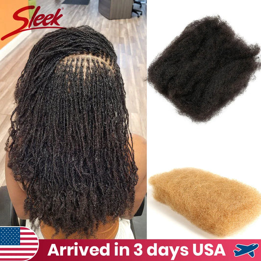 Natural Color Twist Braids Hair QVR No Weft Remy Brazilian Hair Afro Kinky Bulk Human Hair Bundles For Braiding 1 Pack 50g/pc