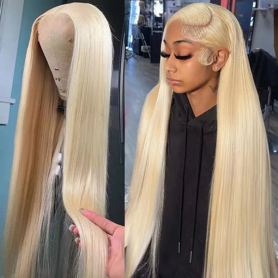 13x6 HD Transparent 613 Blonde Lace Frontal Human Hair Wigs 613 Bob Wig Brazilian Bone Straight 13x4 Lace Front Human Hair Wigs