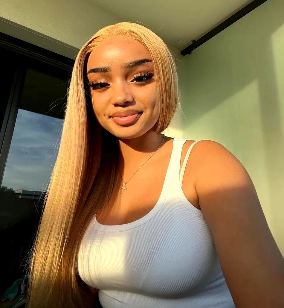 CLEARANCE 13x4 27# Honey Blonde And 99J Red Burgundy Colored Human Hair Wigs HD Lace Frontal Wigs Lace Front Human Hair Wigs