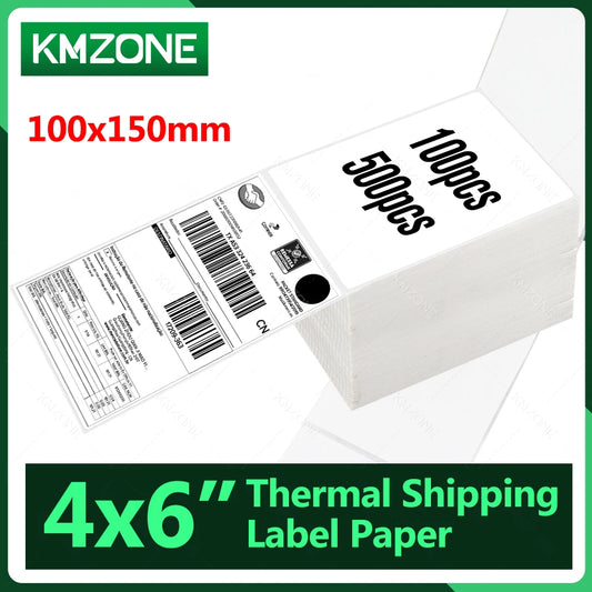 4x6 Thermal Labels for Shipping Label Printer 100pcs 500PCS White Mailing Labels 4x6 Direct Thermal Labels Fanfold BPA Free