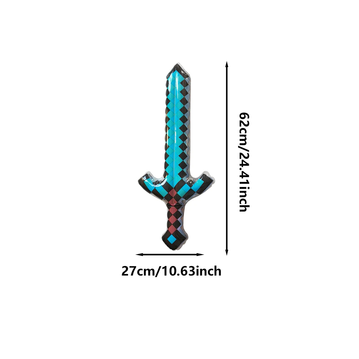 Pixel Style Toys Gemstone Sword Gold Sword Children's Toys Home Games Inflatable Supplies Swords Christmas Gifts