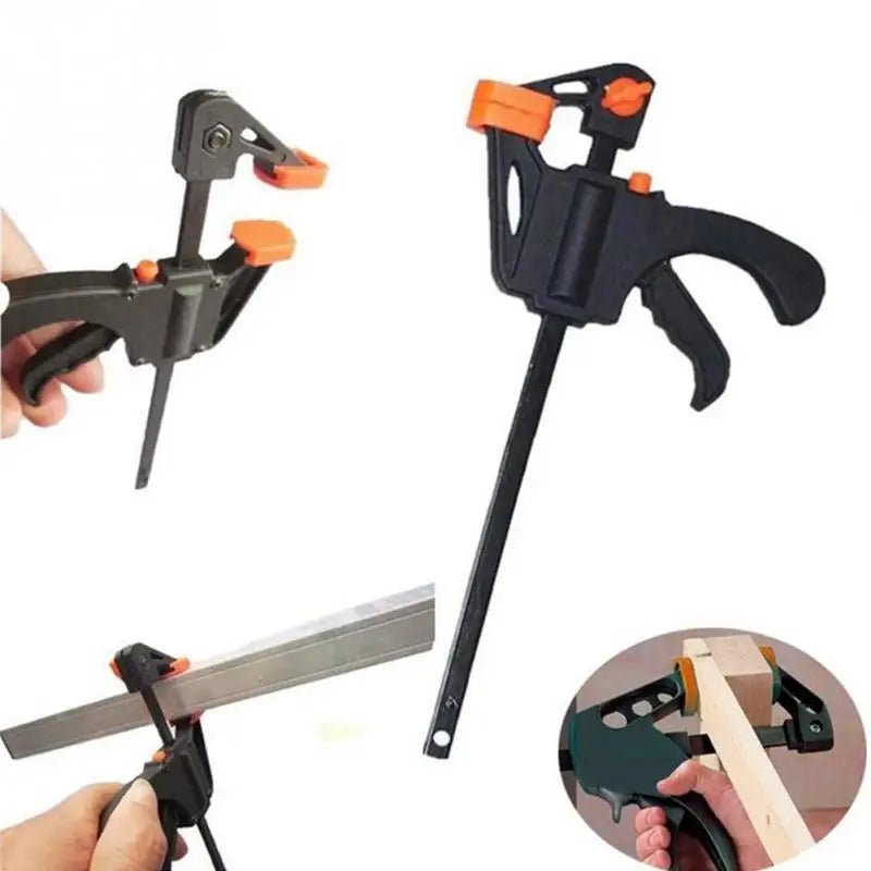 1Pc/5Pcs Woodworking Mini 4 Inch F Clamp Locator Nylon Fast Wooden Board Clamp Metal Fixed Clamp Hand Tool Set