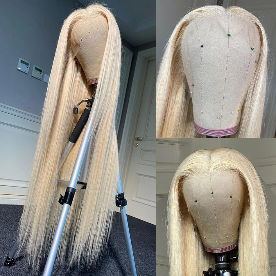 13x6 HD Transparent 613 Blonde Lace Frontal Human Hair Wigs 613 Bob Wig Brazilian Bone Straight 13x4 Lace Front Human Hair Wigs