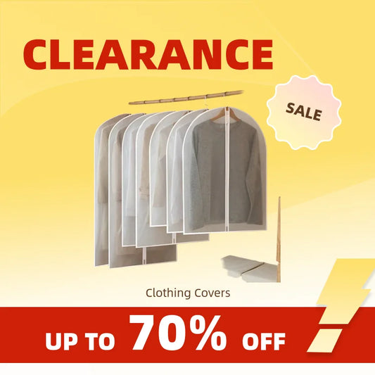 Clearance_Dustproof Clothes Dust Cover Long Dress Suit Coat Dust Cover Closet Case Garment Storage Bag Clothes Wardrobes Hanging