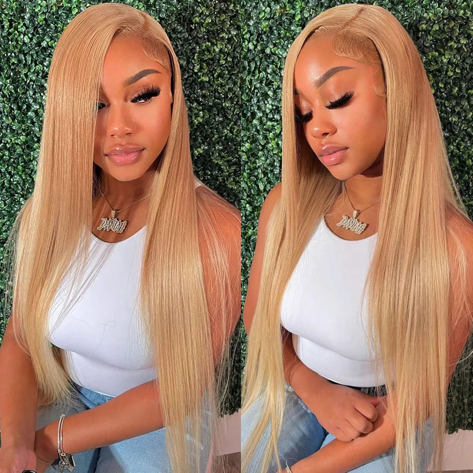 CLEARANCE 13x4 27# Honey Blonde And 99J Red Burgundy Colored Human Hair Wigs HD Lace Frontal Wigs Lace Front Human Hair Wigs