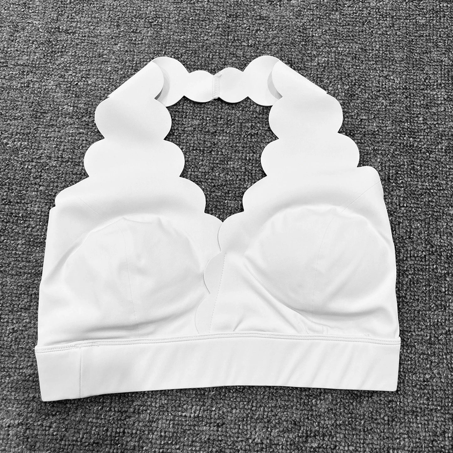 XL Women Halter Sports Bra High Support Impact Ruched Fitness Gym Yoga Top Workout Clothes Push-up Corset Pad Activewear