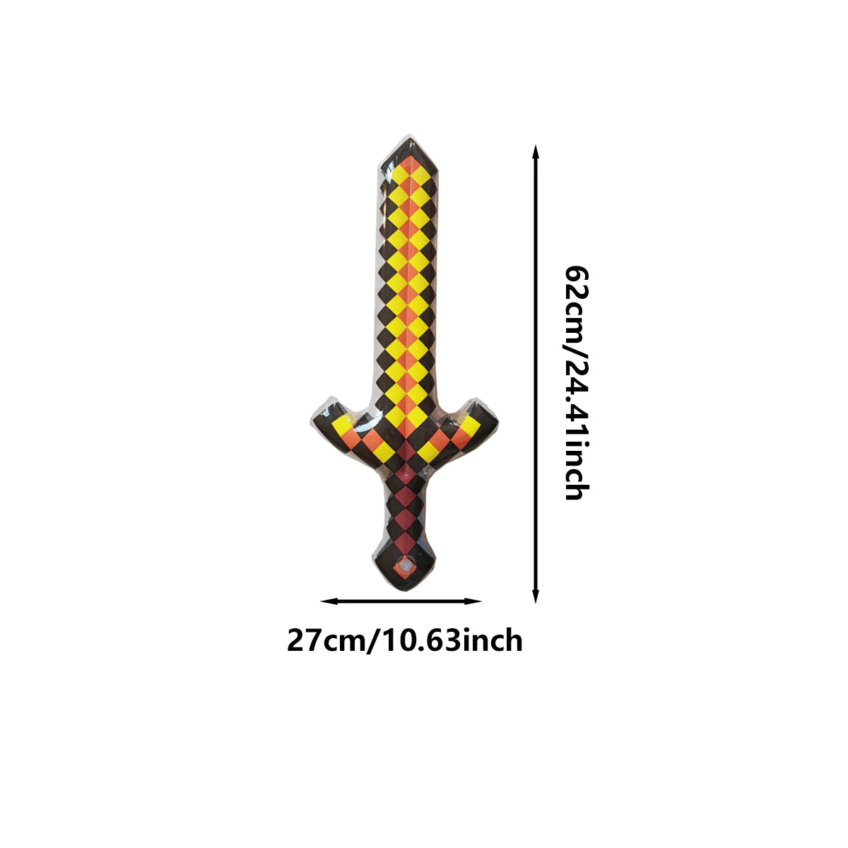Pixel Style Toys Gemstone Sword Gold Sword Children's Toys Home Games Inflatable Supplies Swords Christmas Gifts