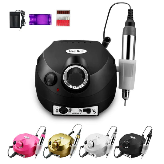 35000RPM Electric Nail Drill Professional Manicure Machine Nail Sander Set Nail Drill Bit Portable Nail Salon Polisher Equipment