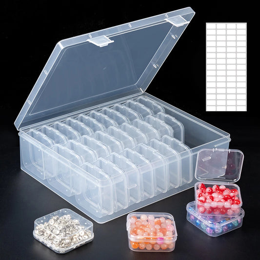 4/10/12/14/15/30/48 Grid Diamond Painting Storage Box,Nail Art Jewelry Rhinestone Storage Container,Multifunctional Storage Case