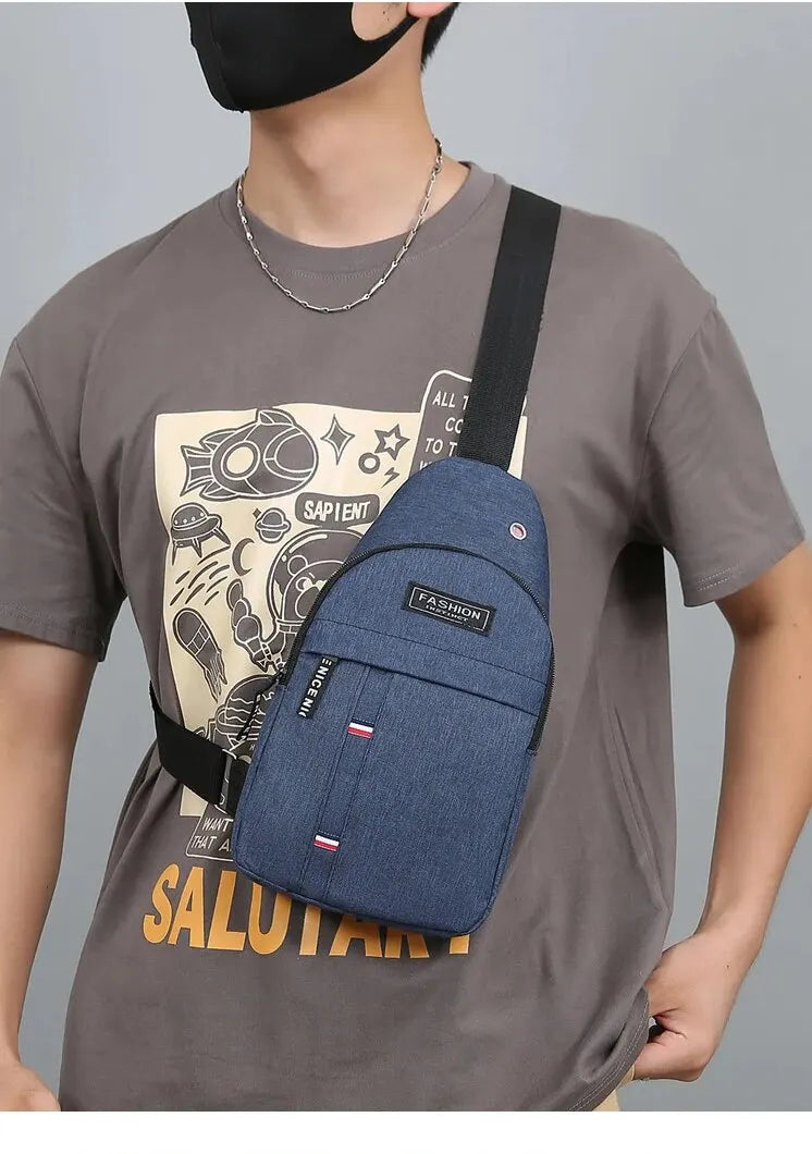 Fashionable and Trendy Lightweight Single Minimalist Shoulder Crossbody Bag for Men with Large Capacity for Leisure and Sports