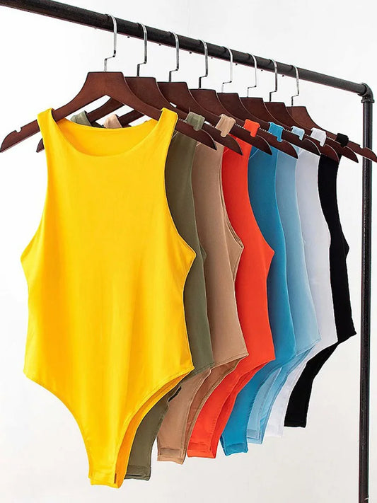 summer solid sexy bodycon women bodysuits female 8 color green slim casual  bodysuit chic lady club short playsuits femme